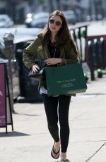LILY COLLINS Out Shopping in Hollywood 04/14/2019