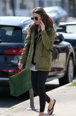 LILY COLLINS Out Shopping in Hollywood 04/14/2019