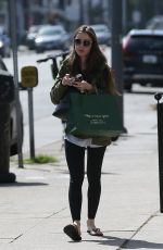 LILY COLLINS Out Shopping in Hollywood 04/14/2019