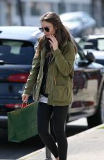LILY COLLINS Out Shopping in Hollywood 04/14/2019