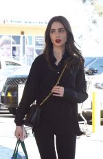 LILY COLLINS Shopping at Whole Foods in West Hollywood 04/18/2019