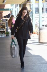 LILY COLLINS Shopping at Whole Foods in West Hollywood 04/18/2019