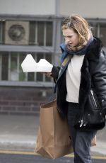 LILY JAMES Arrives at a Studio in West London 04/04/2019