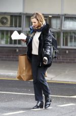 LILY JAMES Arrives at a Studio in West London 04/04/2019