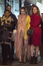 LILY JAMES Celebrates Her 30th Birthday with BILLIE PIPER and POPPY DELEVINGNE in London 04/08/2019