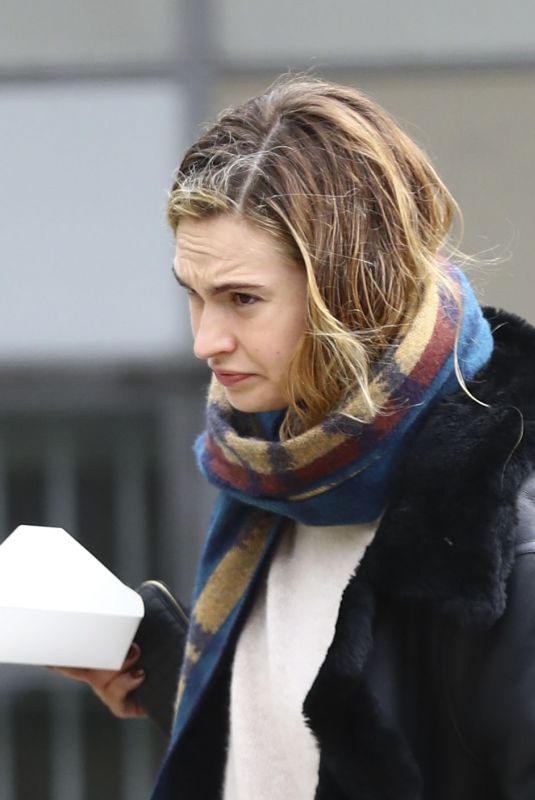 LILY JAMES Out and About in London 