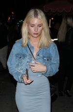 LOTTIE MOSS at Delilah Nightclub in West Hollywood 04/21/2019