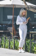 LOTTIE MOSS Waiting for a Cab in Los Angeles 04/11/2019