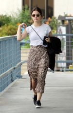 LUCY HALE at a Nail Salon in Los Angeles 04/30/2019