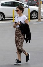 LUCY HALE at a Nail Salon in Los Angeles 04/30/2019