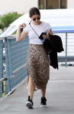 LUCY HALE at a Nail Salon in Los Angeles 04/30/2019