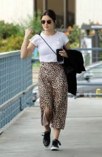 LUCY HALE at a Nail Salon in Los Angeles 04/30/2019