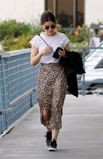 LUCY HALE at a Nail Salon in Los Angeles 04/30/2019