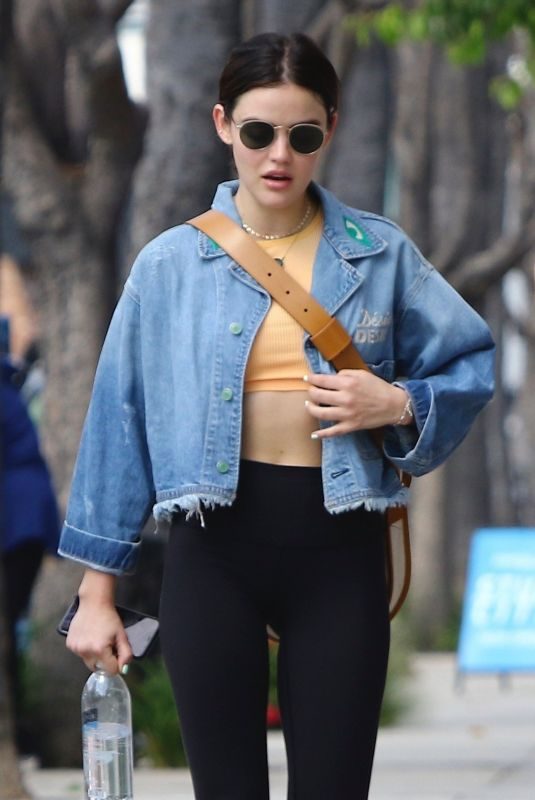 LUCY HALE Heading to a Gym in Los Angeles 04/02/2019