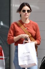 LUCY HALE in Ripped Denim Out in Los Angeles 04/04/2019