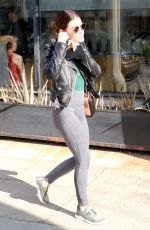 LUCY HALE in Tights Out and About in Studio City 04/05/2019