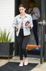 LUCY HALE Leaves a Gym in Los Angeles 04/04/2019