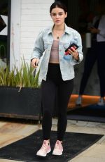 LUCY HALE Leaves a Gym in Los Angeles 04/04/2019