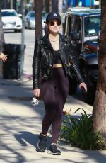 LUCY HALE Leaves a Gym in Studio City 04/22/2019