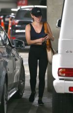 LUCY HALE Leaves Soul Cycle in Los Angeles 04/02/2019