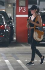 LUCY HALE Leaves Soul Cycle in Los Angeles 04/02/2019