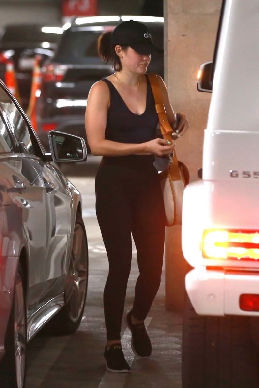 LUCY HALE Leaves Soul Cycle in Los Angeles 04/02/2019