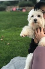 LUCY HALE with Her Dog - Instagram Pictures 04/01/2019