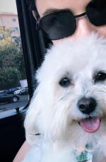 LUCY HALE with Her Dog - Instagram Pictures 04/01/2019