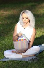 LYRA RAE Doing Yoga at a Park in Los Angeles 04/03/2019