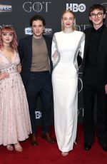 MAISIE WILLIAMS and SOPHIE TURNER at Game of Thrones, Season 8 Premiere in Belfast 04/12/2019