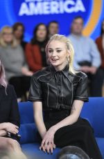 MAISIE WILLIAMS and SOPHIE TURNER at Good Morning America 04/02/2019