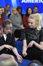 MAISIE WILLIAMS and SOPHIE TURNER at Good Morning America 04/02/2019