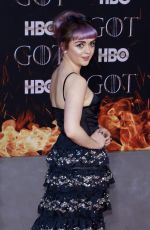 MAISIE WILLIAMS at Game of Thrones, Season 8 Premiere in New York 04/03/2019