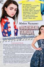 MAISIE WILLIAMS in Volshebny Magazine, Russia April 2019