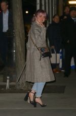 MAISIE WILLIAMS Out for Dinner in New York 04/02/2019