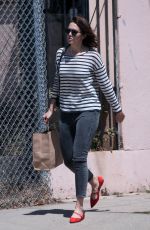 MANDY MOORE Picking up Lunch at a Restaurant in Pasadena 04/23/2019