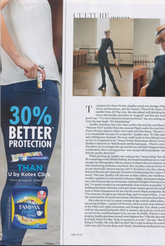 MARGARTE QUALLEY in Elle Magazine, April 2019