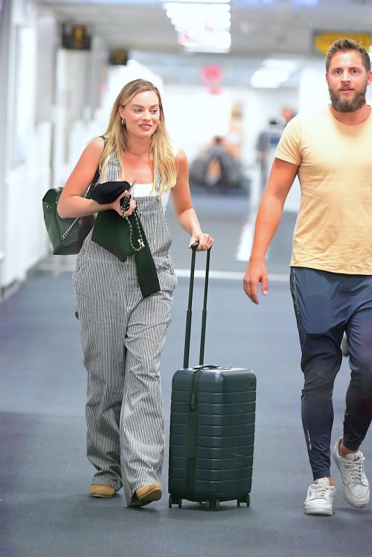 MARGOT ROBBIE and Tom Ackerley at JFK Airport in New York 04/27/2019
