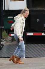 MARGOT ROBBIE Arrives on the Set of Birds of Prey in Los Angeles 04/05/2019
