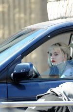 MARGOT ROBBIE on the Set of Birds of Prey in Los Angeles 04/08/2019
