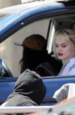 MARGOT ROBBIE on the Set of Birds of Prey in Los Angeles 04/08/2019