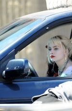 MARGOT ROBBIE on the Set of Birds of Prey in Los Angeles 04/08/2019