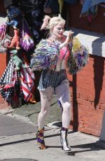 MARGOT ROBBIE on the Set of Birds of Prey in Los Angeles 04/09/2019