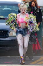 MARGOT ROBBIE on the Set of Birds of Prey in Los Angeles 04/09/2019