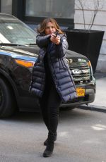 MARISKA HARGITAY and KELLI GIDDISH on the Set of Law and Order: Special Victims Unit 04/01/2019