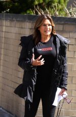 MARISKA HARGITAY on the Set of Law and Erder: Special Victims Unit in New York 04/10/2019