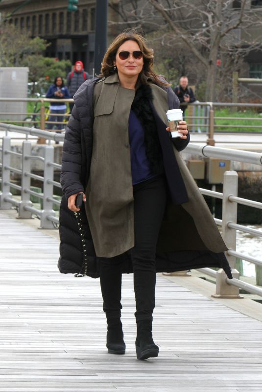 MARISKA HARGITAY on the Set of Law and Order: Special Victims Unit 04/17/2019