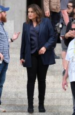 MARISKA HARGITAY on the Set of Law and Order: SVU in New York 04/23/2019