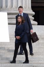 MARISKA HARGITAY on the Set of Law and Order: SVU in New York 04/23/2019