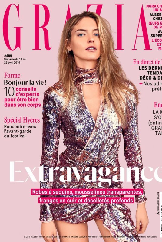 MARTHA HUNT in Grazia Magazine, France April 2019
